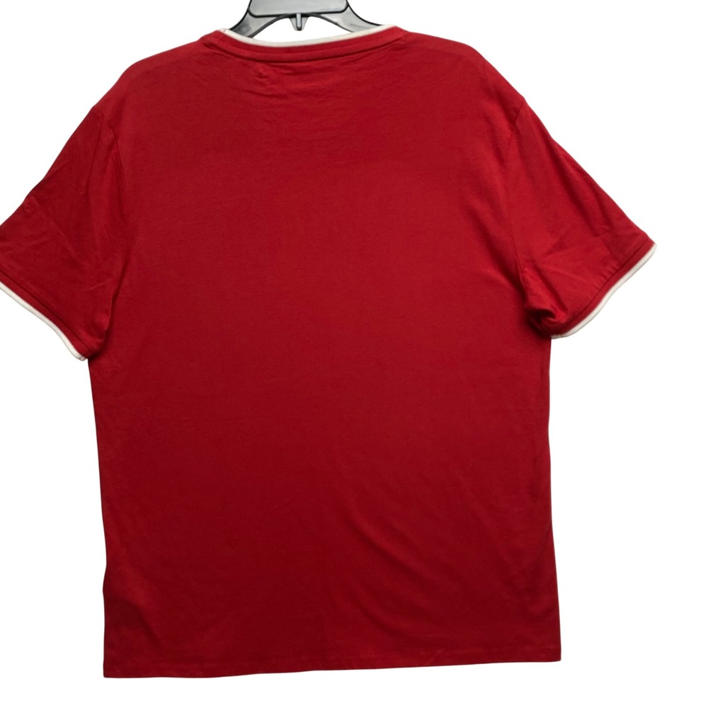 Guess Mens Los Angeles Logo‎ T-Shirt Red White Trim Crew Neck XL NWT - Picture 5 of 6